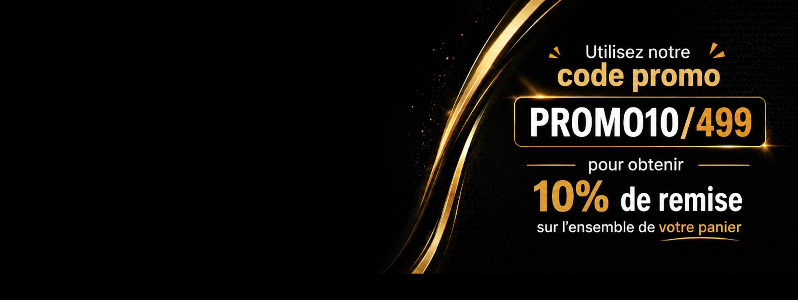 Profitez du code promo : PROMO10/499